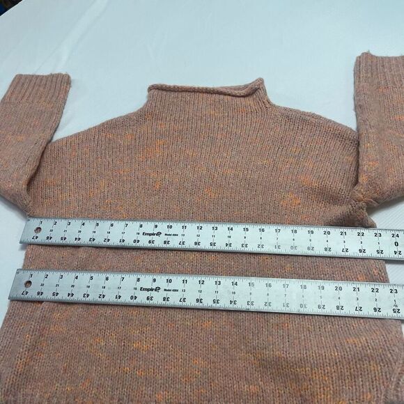 Madewell Pink Mock Neck Wool Alpaca Sweater Size Small - Picture 4 of 8